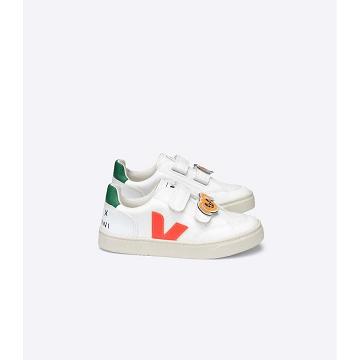 Veja V-12 CWL MINI-RODINI RABBIT Sneakers Kinderen Wit | NL 877ZUT